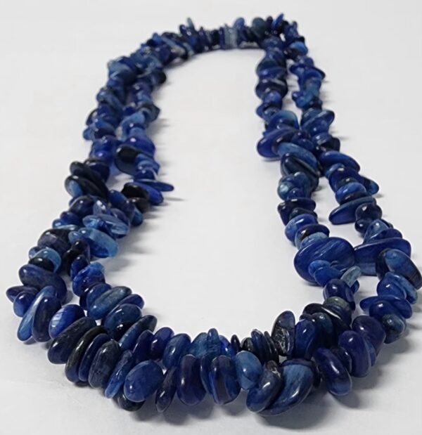 Colar de Cascalho de Cianita Azul - Imagem 2