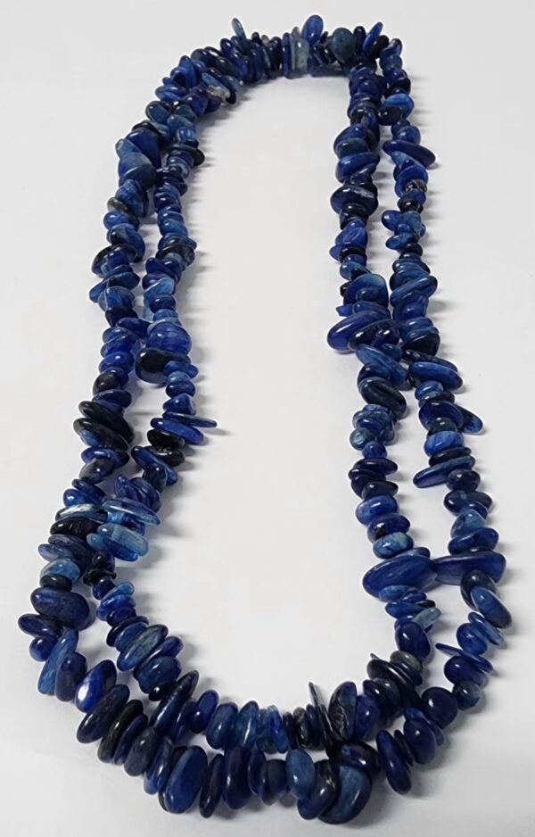 Colar de Cascalho de Cianita Azul - Imagem 3
