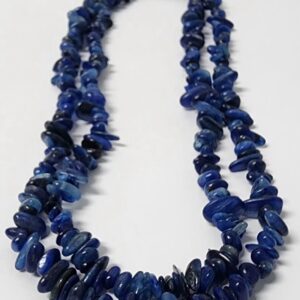 Colar de Cascalho de Cianita Azul