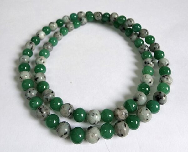 Colar de Quartzo Verde e Jaspe Lótus 1X1